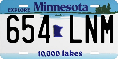 MN license plate 654LNM