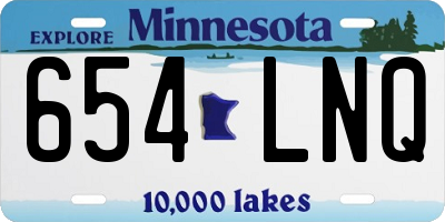 MN license plate 654LNQ