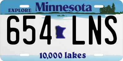 MN license plate 654LNS
