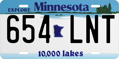 MN license plate 654LNT