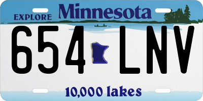 MN license plate 654LNV