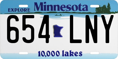 MN license plate 654LNY