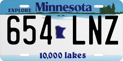 MN license plate 654LNZ