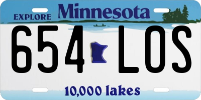 MN license plate 654LOS