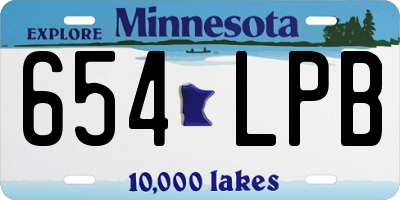 MN license plate 654LPB