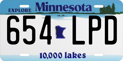 MN license plate 654LPD