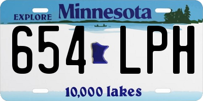MN license plate 654LPH