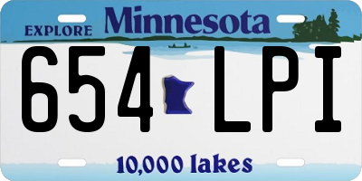 MN license plate 654LPI