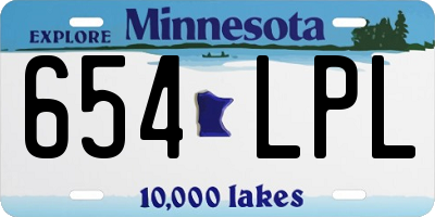 MN license plate 654LPL
