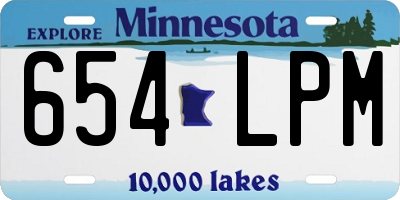 MN license plate 654LPM