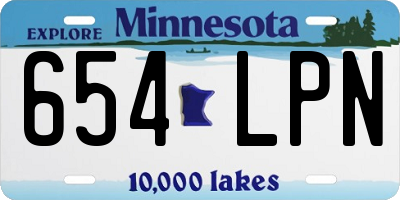 MN license plate 654LPN