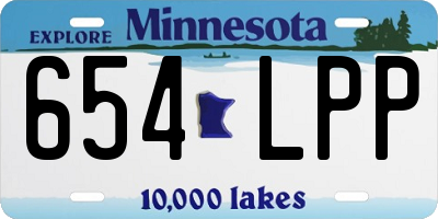 MN license plate 654LPP