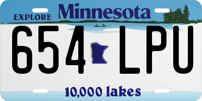 MN license plate 654LPU
