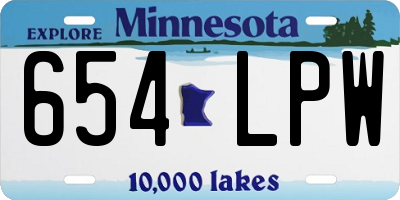 MN license plate 654LPW