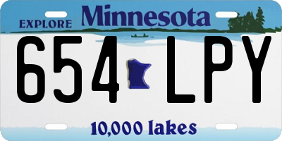 MN license plate 654LPY