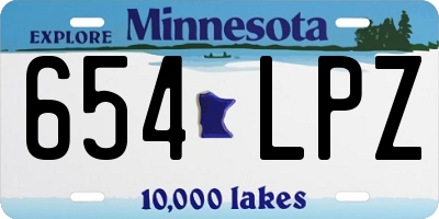 MN license plate 654LPZ