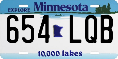 MN license plate 654LQB
