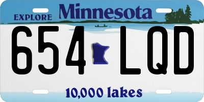 MN license plate 654LQD