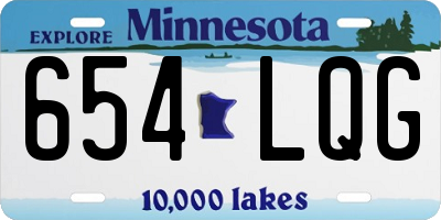 MN license plate 654LQG
