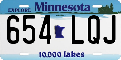 MN license plate 654LQJ