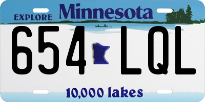MN license plate 654LQL