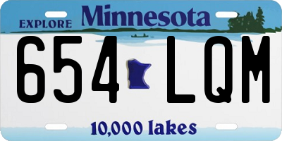 MN license plate 654LQM