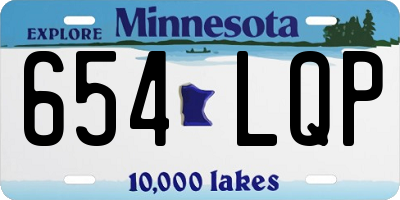 MN license plate 654LQP