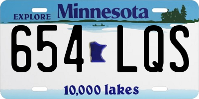 MN license plate 654LQS