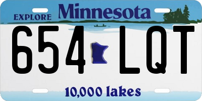 MN license plate 654LQT