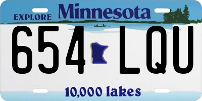 MN license plate 654LQU