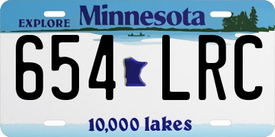 MN license plate 654LRC