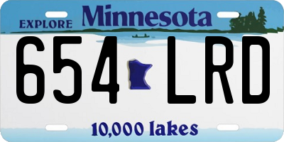 MN license plate 654LRD