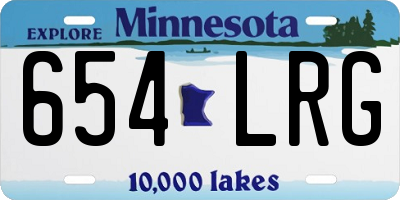MN license plate 654LRG