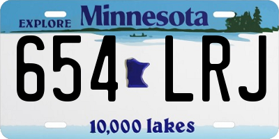 MN license plate 654LRJ