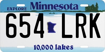 MN license plate 654LRK