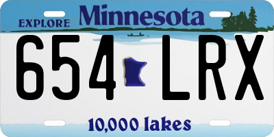 MN license plate 654LRX