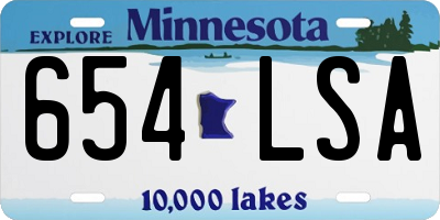 MN license plate 654LSA
