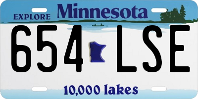 MN license plate 654LSE