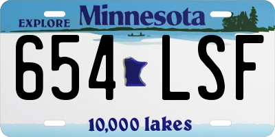 MN license plate 654LSF