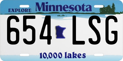 MN license plate 654LSG