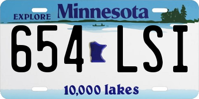 MN license plate 654LSI