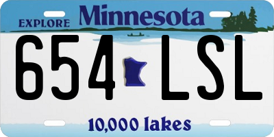 MN license plate 654LSL