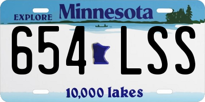 MN license plate 654LSS