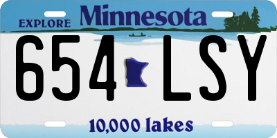 MN license plate 654LSY