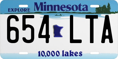 MN license plate 654LTA
