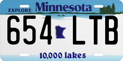 MN license plate 654LTB