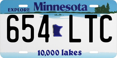 MN license plate 654LTC
