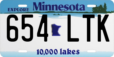 MN license plate 654LTK