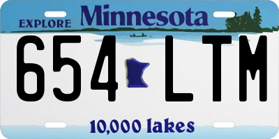 MN license plate 654LTM