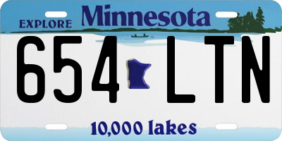 MN license plate 654LTN